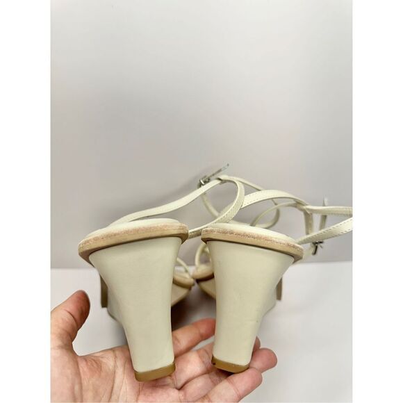 Dolce Vita Sandals Size 11 Gemini Cream Square Toe Wedge Heel - Picture 6 of 8